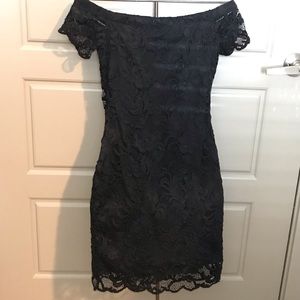 Black off the shoulder dress